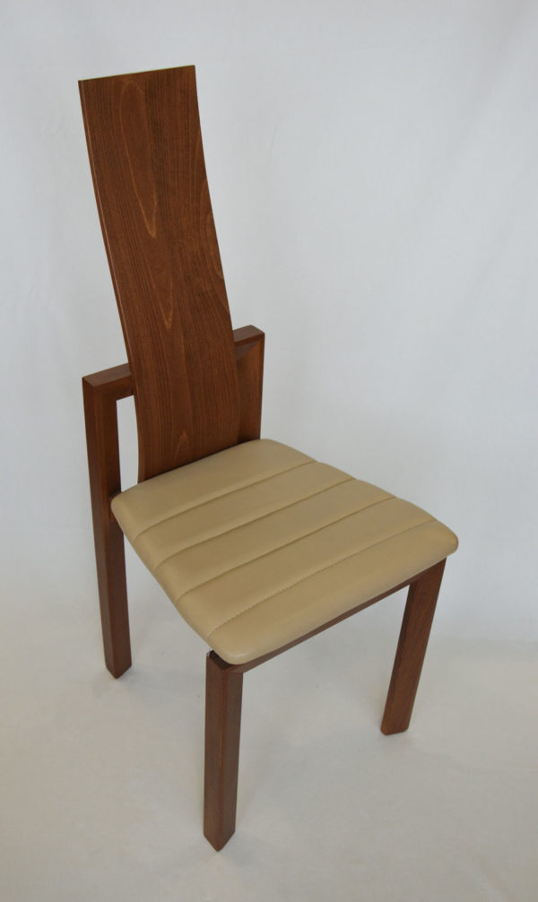 Chaise bois et cuir