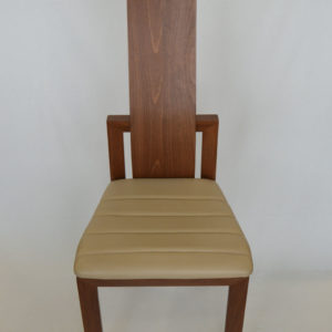 Chaise bois et cuir