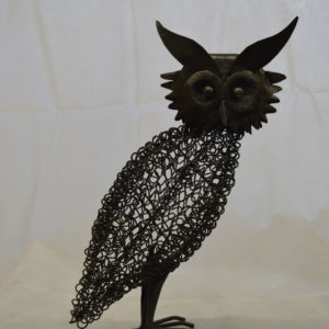 Sculpture fer hibou