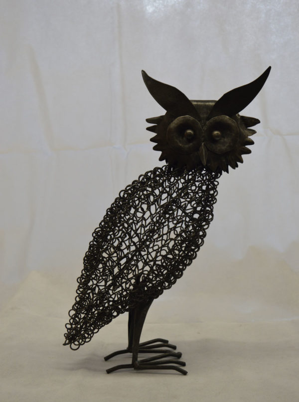 Sculpture fer hibou