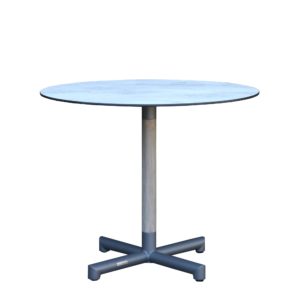 TABLE PIED CENTRAL BISTRO GRIS ESPACE DIAM 90 CM