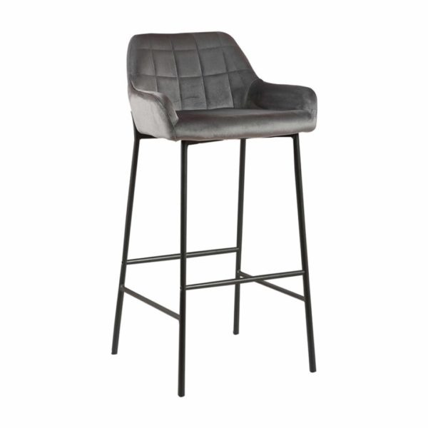 Tabouret de bar KETEL en velours