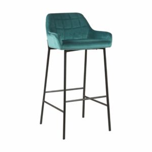 Tabouret de bar KETEL en velours