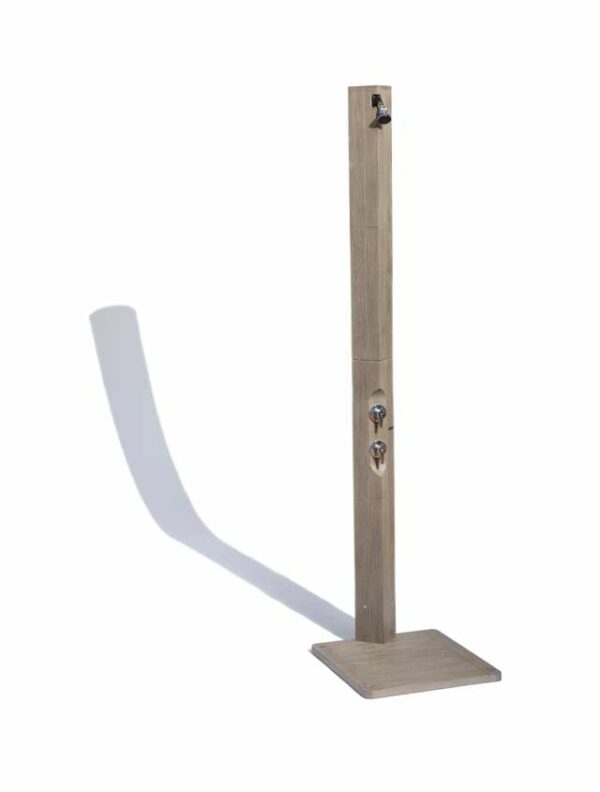 Douche solaire  ODALO droite avec caillebotis teck